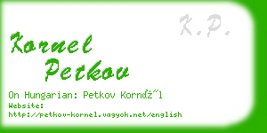 kornel petkov business card